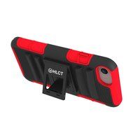 iPhone 7 Case, HLCT Rugged Shock Proof Dual-Layer Case with Built-In Kickstand for iPhone 7 4.7 Inch (Red) N15