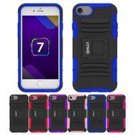 iPhone 7 Case, HLCT Rugged Shock Proof Dual-Layer Case with Built-In Kickstand for iPhone 7 4.7 Inch (Red) N19