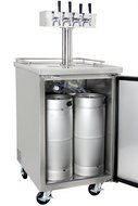 Kegco Three Faucet Commercial Direct Draw Beer Dispenser Black Kegerator Keg Cooler XCK-1B-3 N5