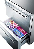 Summit SPRF2DIM 24" Stainless Steel Undercounter Built-In Drawer Refrigerator