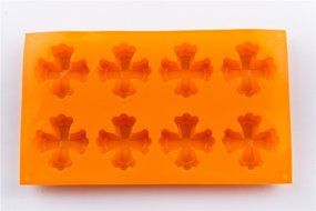 8 Cavity Cross Shape Silicone Handmade DIY Cake Chocolate Jello Pudding Ice Mold 3D Soap Mold N4