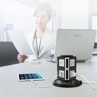 Surge Protector, FlePow 6-Outlet Power Strip Charging Station with 4-Port USB Charger for iPhone, iPad and Others... N6