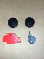 irobot Scooba Wheels with Tread, Front Caster and Brush Tool 340 5900 5800 380 6050 385