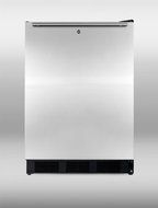Summit FF7LBLSSHHADA: ADA compliant commercial all-refrigerator for freestanding use, with black cabinet, stainless... N3