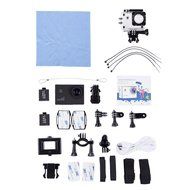 Mira-Tech Waterproof Action Camera 12MP 1080P HD with 2 Batteries and Free Accessories Kit(Wifi Black) N3