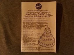 Wilton Cake Pan: Beautiful Day Barbie/Beach Barbie (2105-3500, 1996)