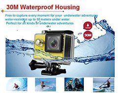 WIiFi Waterproof Action Camera,Underwater Video Camera 1080P FHD 12MP 2.0 Inch Bundle With 2 Batteries and FREE... N4