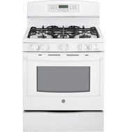 GE PGB920DEFWW Profile 30" White Gas Sealed Burner Range - Convection