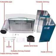 toyofmine New 36" inch Wall Mount Glass Stainless Steel Range Hood Stove Vent with 1pcs Filter N5