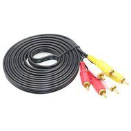 SNANSHI Gold Plated 3 RCA Male to Male Composite AV Audio Video Cable 15ft N2