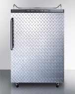 Summit SBC635MNKDPL Commercial 5.7 cu. ft. Freestanding Beer Dispenser with Diamond Plated Door No Tap Auto Defrost...
