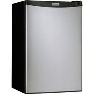 Danby DCR044A2BSLDD Designer Compact Refrigerator/Freezer, 4.4 Cubic Feet, Black/Spotless Steel N3