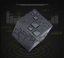 Truewon Rubik's Cube Subwoofer Magic Bluetooth Speaker Creative Desktop Decoration White N3
