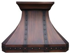 Copper Best H3 362127S Copper Range Hood Smooth with Antique Copper Patina 36 inch N4