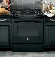 GE JGS650DEFBB 30" Black Gas Slide-In Sealed Burner Range N5
