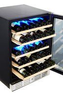 Kalamera 15'' Wine refrigerator 30 Bottle Built-in or Freestanding with Stainless Steel &amp; Double-Layer Tempered... N8
