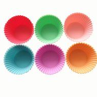 Baking Silicone Cups Soft Round Cupcake Liners - 3 Sets of 12 (Colors May Vary) N5