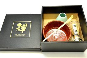 Japanese Mino Yaki ware Matcha Bowl And Tea Ceremony Set Green Tea 12.3 / 12.3 / 7.2cm (4.8 / 4.8 / 2.8inch)[7434] N2