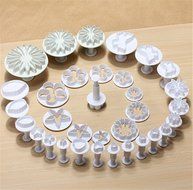 SNW Combinations of Fondant Cake Tool Set, Spring Embossing Dies + Cutter, Set Of 10