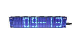 INFMETRY LED Dot Matrix Digital Clock-Date and Temperature Display-Custom Word Display N4