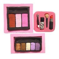Sher 3pcs/Set Fashion Blush Lipstick Eyeshadow Makeup Fondant Cake Molds Chocolate Mould For The Kitchen Baking...