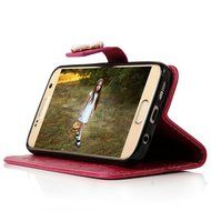 S7 Case,Samsung Galaxy S7 Case - Mavis's Diary 3D Handmade Wallet Bling Crystal Diamonds Butterfly Embossed Flowers... N41