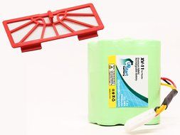 Neato XV-12 Battery and Filter - Kit Includes Neato Battery and 1 Filter (3500mAh, 7.2V, NI-MH)