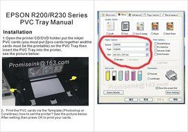 CEYE For EPSON R200 R220 R300 R300M R300C R320 R340 R210 R230 R310 R350 RX500 RX600 Inkjet Printable PVC ID IC...