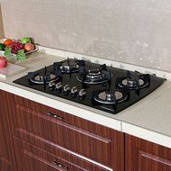 NEW MODEL!! 30" Tempered Glass 3.3KW/h (11259 Btu/h) Built-in Kitchen 5 Burner Oven Gas Cooktops