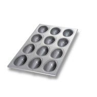 Chicago Metallic 47685 Aluminized Steel Small Egg / Football Cake Pan