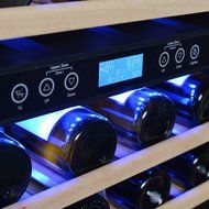 NewAir AWR-460DB 46 Bottle Built in Dual Zone Compressor Wine Cooler, Stainless Steel &amp; Black N7