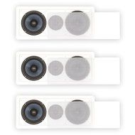 Blue Octave BDLCR6 In Wall Center Dual 6.5" Speakers Home Theater 3 Speaker Set