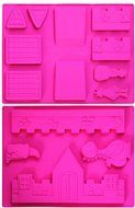 Pavoni FRT180 Platinum Silicone Special Edition-Fairytale Castle Stackable Bake Mould, Pink N2
