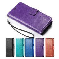 Galaxy S7 Case, HLCT PU Leather Case, With Soft TPU Protective Bumper, Built-In Kickstand, Cash And Card Pockets... N8
