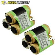 2x Exell Ni-MH 3.6V Battery Fits AEG Classic Liliput Vacuums Replaces 520103