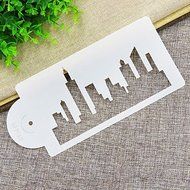 Sher New York Skyline Cake Stencil, Cake Side Stencil, Stencil for Cake Decorating, Wall Decorating Stencil,