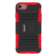 iPhone 7 Case, HLCT Rugged Shock Proof Dual-Layer Case with Built-In Kickstand for iPhone 7 4.7 Inch (Red) N24