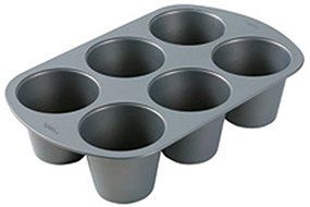 Wilton KING SIZE MUFFIN CUPCAKE 6 CUP Baking instructions nonstick pan
