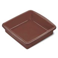 Silicone Cake Square Pan Crofton Brown with Brown Kitchen Dish Fast Drying Mat Bundle N2