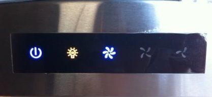 36" Glass Island Mount Range Hood with 870cfm Dishwasher Safe 6" Round Duct Vent Six Layer Grease Filters Electronic... N3