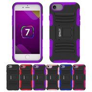 iPhone 7 Case, HLCT Rugged Shock Proof Dual-Layer Case with Built-In Kickstand for iPhone 7 4.7 Inch (Red) N31