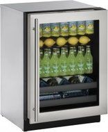 U-Line U3024BEVS00B Modular 3000 24" 115 Volts Built In Beverage Center with 4.9 cu. ft. Capacity, Left Handle...