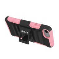 iPhone 7 Case, HLCT Rugged Shock Proof Dual-Layer Case with Built-In Kickstand for iPhone 7 4.7 Inch (Red) N36