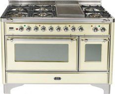 Ilve Majestic Series UM120FMPAX 48" Freestanding Dual Fuel Range with 6 Burners 2.8 cu. ft. Primary Oven Capacity...