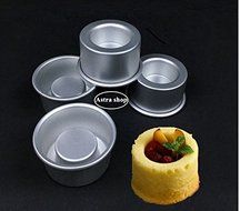 Astra shop 3-Inch Mini Cake Baking Pans Set of 4 - For Making Filled Cakes With Hollow Centers/ Single Serve Mini... N2