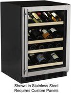 Marvel ML24WSP3RP High Efficiency Single Zone Wine Cellar, 24", Black
