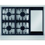 DCS CPV-364GD-N 36 36" Professional Gas Cooktop with 4 Dual Flow Burners, 18,000 BTU Griddle, and Illuminated... N2