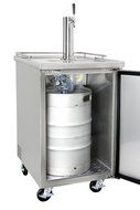 Kegco Three Faucet Commercial Direct Draw Beer Dispenser Black Kegerator Keg Cooler XCK-1B-3 N7