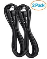 Aurum Cables UL Approved 10 Feet Slot Power Cord ,2 Prong Figure 8 Power Cord Non Polarized Power Cable NEMA 1...
