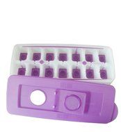2 X Tupperware Pure &amp; Fresh Unique Covered Cool Cubes Ice Tray in Purple With Opening Lid Contain 14 Cubes - HerbalStore... N4